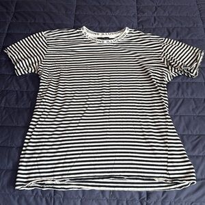 Black and White Striped PacSun T-Shirt, Large